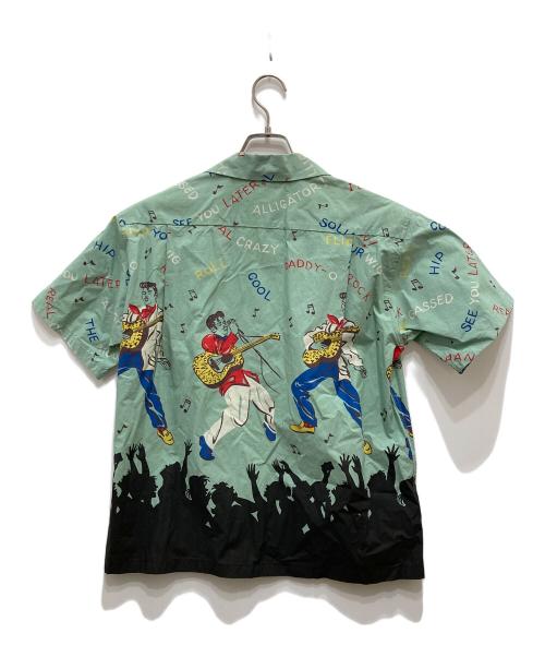 Star OF HOLLYWOOD（スターオブハリウッド）Star OF HOLLYWOOD (スターオブハリウッド) COTTON OPEN SHIRT グリーン サイズ:Mの古着・服飾アイテム