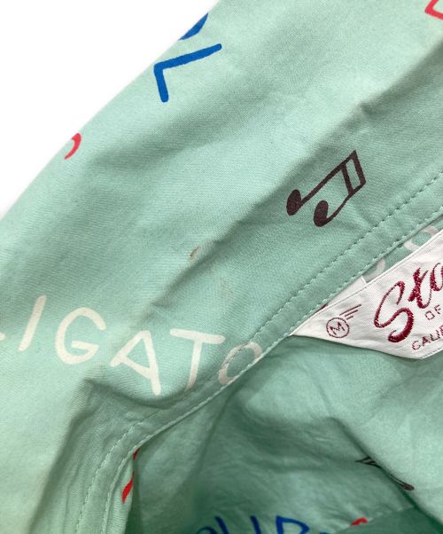 Star OF HOLLYWOOD（スターオブハリウッド）Star OF HOLLYWOOD (スターオブハリウッド) COTTON OPEN SHIRT グリーン サイズ:Mの古着・服飾アイテム