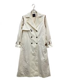 anuans（アニュアンス）の古着「ヴィーガンレザートリム2WAYトレンチコート」｜アイボリー