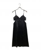 UNITED TOKYOユナイテッドトーキョー）の古着「ラミネートレースキャミワンピース」｜ブラック