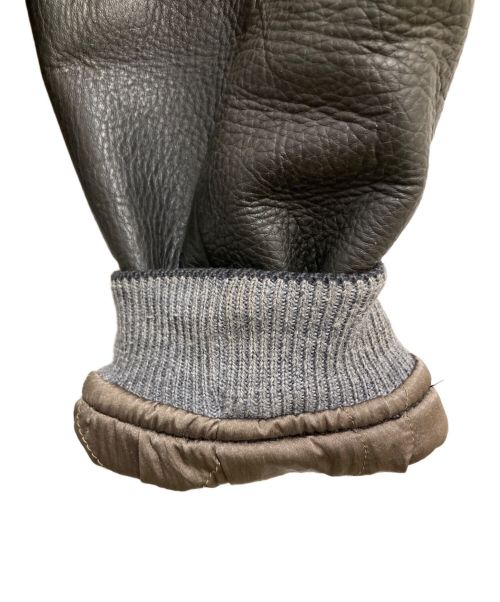 MEN'S BIGI（メンズビギ）MEN'S BIGI (メンズビギ) ヴィンテージレザースリーブスタジャン ブラック サイズ:Lの古着・服飾アイテム