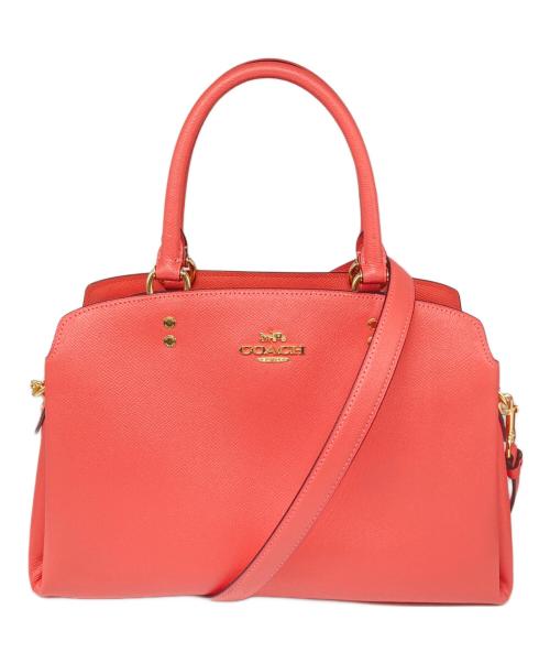 COACH（コーチ）COACH (コーチ) リリーキャリーオール　2wayハンドバッグ ピンクの古着・服飾アイテム