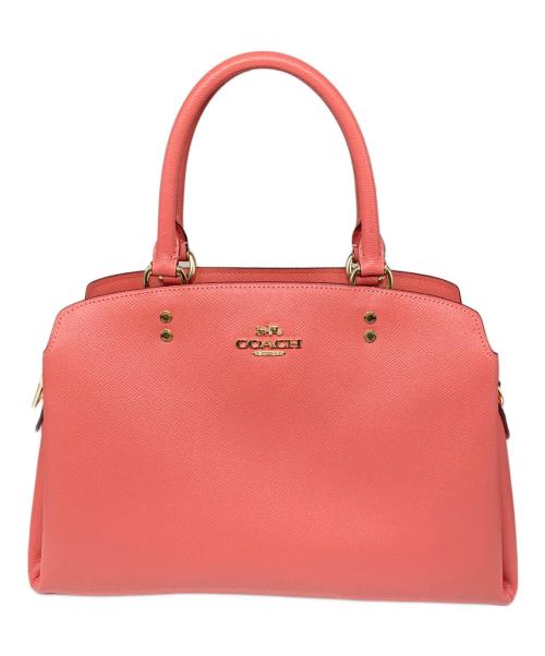 COACH（コーチ）COACH (コーチ) リリーキャリーオール　2wayハンドバッグ ピンクの古着・服飾アイテム