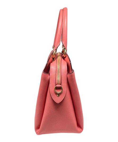 COACH（コーチ）COACH (コーチ) リリーキャリーオール　2wayハンドバッグ ピンクの古着・服飾アイテム