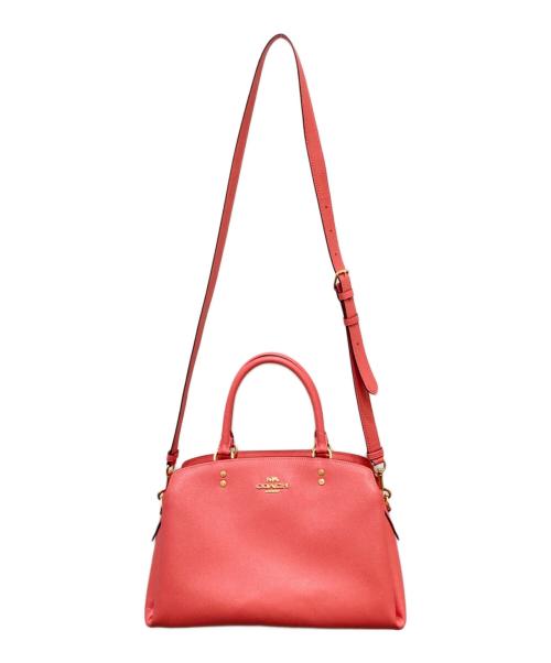 COACH（コーチ）COACH (コーチ) リリーキャリーオール　2wayハンドバッグ ピンクの古着・服飾アイテム
