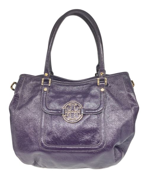 TORY BURCH（トリーバーチ）TORY BURCH (トリーバーチ) 2WAYトートバッグ パープルの古着・服飾アイテム