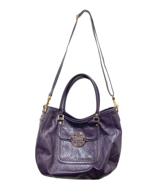 TORY BURCH（トリーバーチ）TORY BURCH (トリーバーチ) 2WAYトートバッグ パープルの古着・服飾アイテム