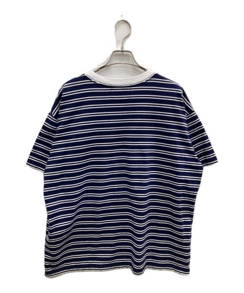 Paris Saint-Germain（パリサンジェルマン）PARIS SAINT-GERMAIN (パリサンジェルマン) ボーダーTシャツ ホワイト×ネイビー サイズ:Lの古着・服飾アイテム