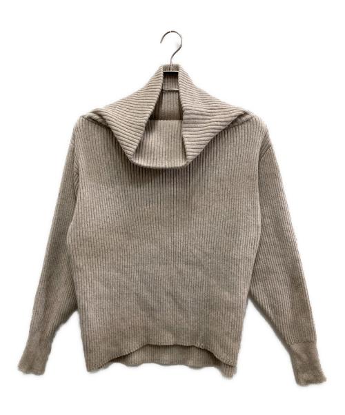 anuans（アニュアンス）anuans (アニュアンス) ラクーンミックスオフショルニットプルオーバー ベージュ サイズ:Fの古着・服飾アイテム