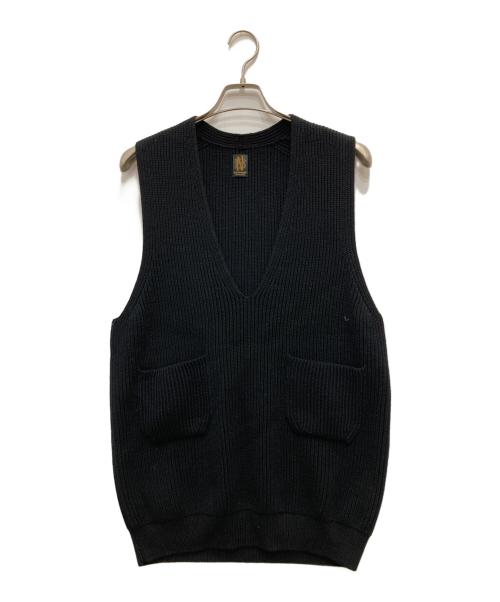 BATONER（バトナ―）BATONER (バトナ―) ニットベスト ブラック サイズ:Mの古着・服飾アイテム