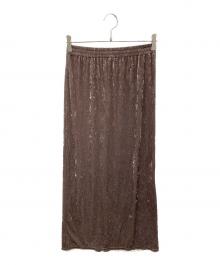 UNITED ARROWS TOKYO（ユナイテッドアローズトウキョウ）の古着「クラッシュ ベロア マキシスカート」｜ブラウン