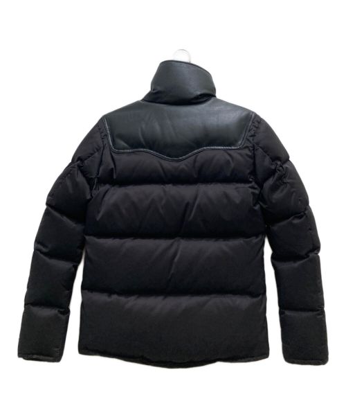 RUDE GALLERY（ルードギャラリー）RUDE GALLERY (ルードギャラリー) レザーヨークダウンジャケット ブラック サイズ:Mの古着・服飾アイテム