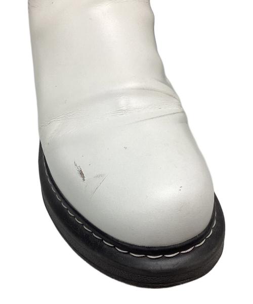 ALEXANDER McQUEEN（アレキサンダーマックイーン）ALEXANDER McQUEEN (アレキサンダーマックイーン) LEATHER CHELSEA BOOTS/ブーツ ホワイト サイズ:23.5の古着・服飾アイテム