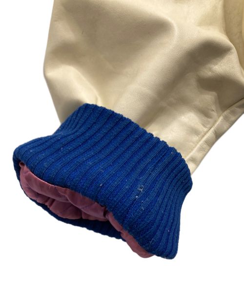 Hard Rock cafe（ハードロックカフェ）Hard Rock cafe (ハードロックカフェ) スタジャン ブルー×ホワイト サイズ:Lの古着・服飾アイテム