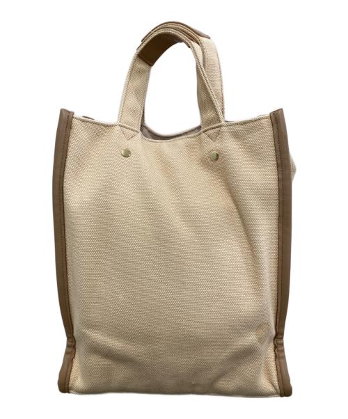 SEVEN TEN by MIHO KAWAHITO（セブン テン バイ ミホ カワヒト）SEVEN TEN by MIHO KAWAHITO (セブン テン バイ ミホ カワヒト) ポニー刺繍ハンドバッグ アイボリーの古着・服飾アイテム