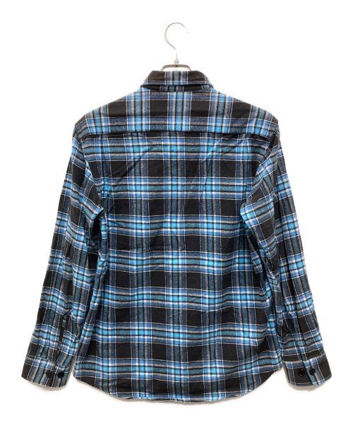 stussy（ステューシー）stussy (ステューシー) ネルシャツ ブルー×ブラック サイズ:Ｍの古着・服飾アイテム