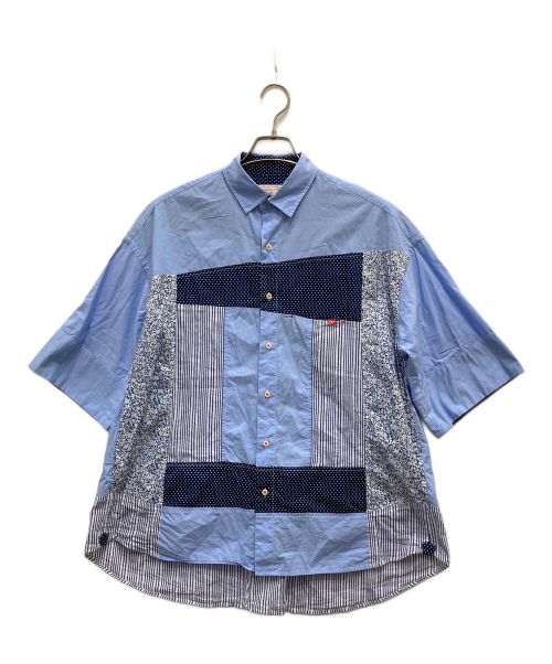 KAWATANI SHIRT（カワタニシャツ）KAWATANI SHIRT (カワタニシャツ) パッチワークシャツ スカイブルー サイズ:Mの古着・服飾アイテム