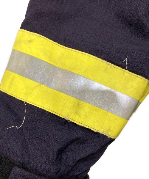 NO BRAND（ノーブランド）NO BRAND (ノーブランド) ヴィンテージフャイヤーマンジャケット ブラック×イエロー サイズ:不明(実寸をご確認ください)の古着・服飾アイテム