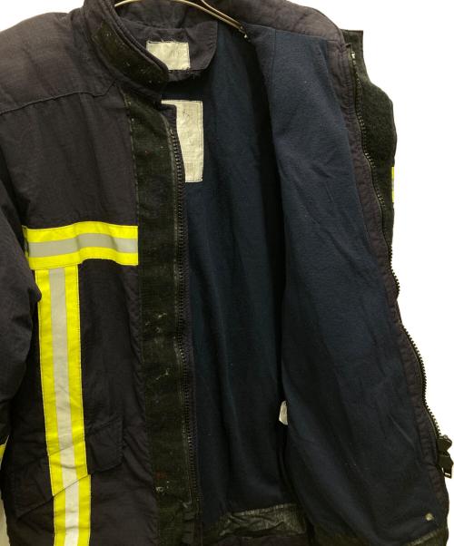 NO BRAND（ノーブランド）NO BRAND (ノーブランド) ヴィンテージフャイヤーマンジャケット ブラック×イエロー サイズ:不明(実寸をご確認ください)の古着・服飾アイテム