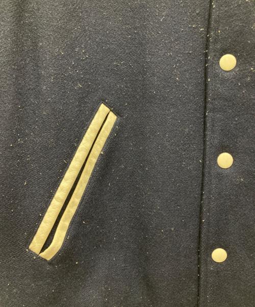 McGREGOR（マクレガー）McGREGOR (マクレガー) ヴィンテージ袖レザースタジャン ネイビー×グレー サイズ:Mの古着・服飾アイテム