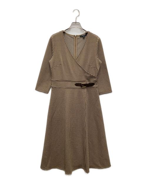 LAUREN RALPH LAUREN（ローレンラルフローレン）LAUREN RALPH LAUREN (ローレンラルフローレン) カットソーワンピース ベージュ サイズ:Mの古着・服飾アイテム