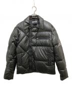 JUST CAVALLIジャストカヴァリ）の古着「ロゴパッチアシメダウンジャケット」｜ブラック
