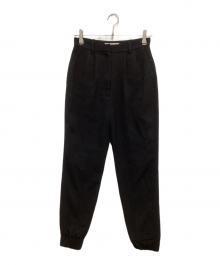 ETRE TOKYO（エトレトウキョウ）の古着「ノンウールツィードジョガーパンツ」｜ブラック