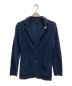 LARDINI（ラルディーニ）の古着「パイルニットテーラードジャケット」｜ネイビー