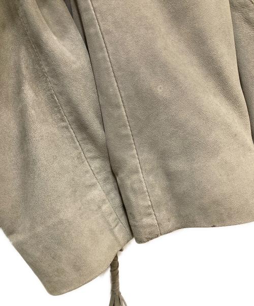 ALL SAINTS（オールセインツ）ALL SAINTS (オールセインツ) ラムレザーライダースジャケット グレー サイズ:Sの古着・服飾アイテム