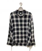 FRONT 11201フロント 11201）の古着「チェックオンブレチェックシャツ」｜ブラック×グレー