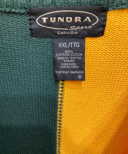 TUNDRA（ツンドラ）TUNDRA (ツンドラ) ニット グリーン×イエロー サイズ:XXLの古着・服飾アイテム