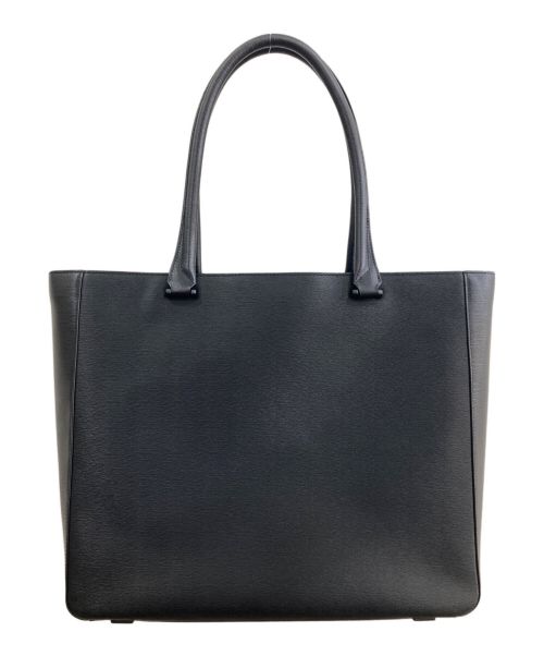 PAUL SMITH（ポールスミス）Paul Smith (ポールスミス) ストローグレインレザートートバッグ ブラック 未使用品の古着・服飾アイテム