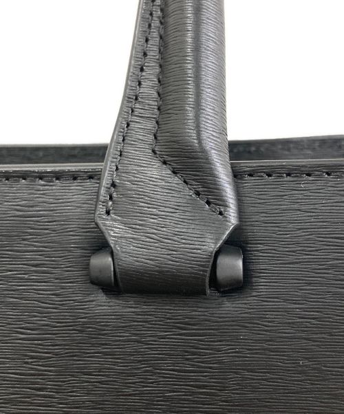 PAUL SMITH（ポールスミス）Paul Smith (ポールスミス) ストローグレインレザートートバッグ ブラック 未使用品の古着・服飾アイテム