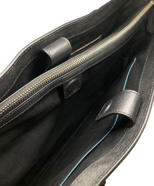 PAUL SMITH（ポールスミス）Paul Smith (ポールスミス) ストローグレインレザートートバッグ ブラック 未使用品の古着・服飾アイテム