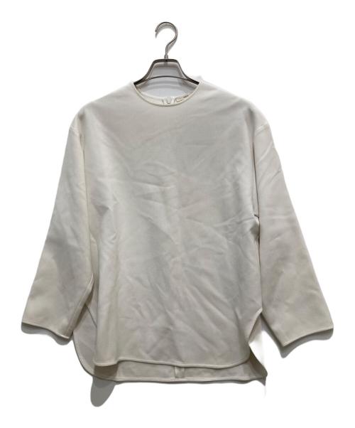 YORI（ヨリ）YORI (ヨリ) ダブルクロスTeeブラウス ホワイト サイズ:Fの古着・服飾アイテム