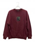 X-LARGEエクストララージ）の古着「BARBED WIRE OG CREWNECK SWEATSHIRT/バーブド ワイヤー OG クルーネック スウェットシャツ」｜ボルドー
