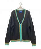 AWAKEアウェイク）の古着「STRIPED MOHAIR SLEEVE CARDIGAN」｜ブラック
