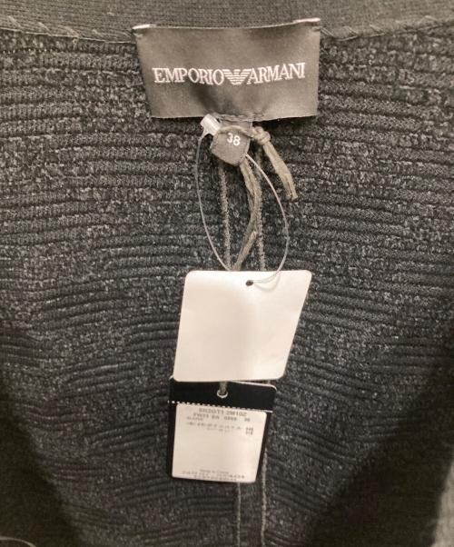 EMPORIO ARMANI（エンポリオ アルマーニ）EMPORIO ARMANI (エンポリオアルマーニ) ハウンドトゥースストレッチノーカラージャケット ブラック サイズ:Ｍの古着・服飾アイテム