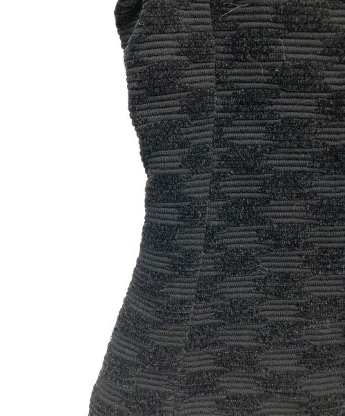 EMPORIO ARMANI（エンポリオ アルマーニ）EMPORIO ARMANI (エンポリオアルマーニ) ハウンドトゥースストレッチノーカラージャケット ブラック サイズ:Ｍの古着・服飾アイテム
