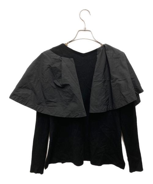 ELENDEEK（エレンディーク）ELENDEEK (エレンディーク) フレアスリーブコンディネーションニット ブラック サイズ:Fの古着・服飾アイテム