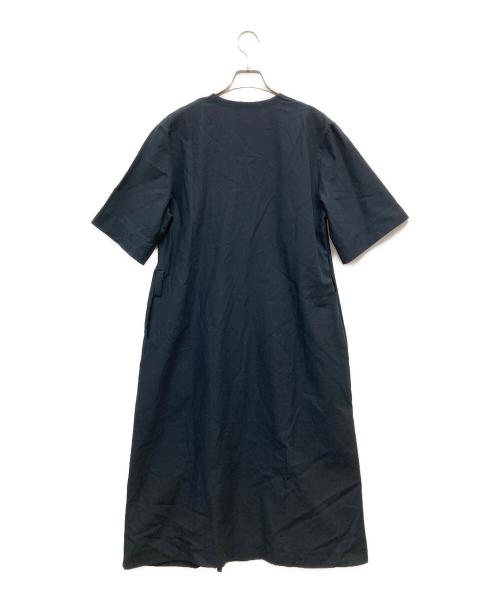 MARGARET HOWELL（マーガレットハウエル）MARGARET HOWELL (マーガレットハウエル) SOFT COTTON TWILL Vネック ワンピース ネイビー サイズ:Mの古着・服飾アイテム