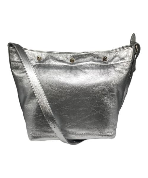 vunque（ブンク）vunque (ブンク) スナップボタンショルダーバッグ シルバーの古着・服飾アイテム