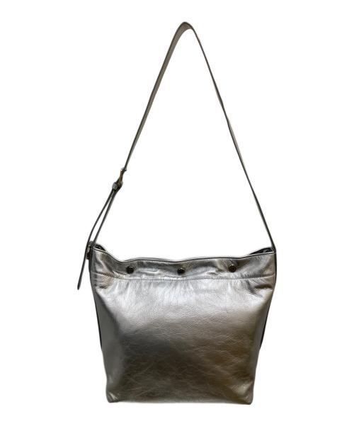 vunque（ブンク）vunque (ブンク) スナップボタンショルダーバッグ シルバーの古着・服飾アイテム