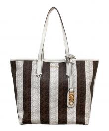 MICHAEL KORS（マイケル・コース）の古着「リバーシブルトートバッグ」｜ホワイト×ブラウン
