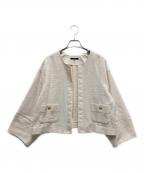 PISANOピサーノ）の古着「金釦ツイードジャケット」｜アイボリー