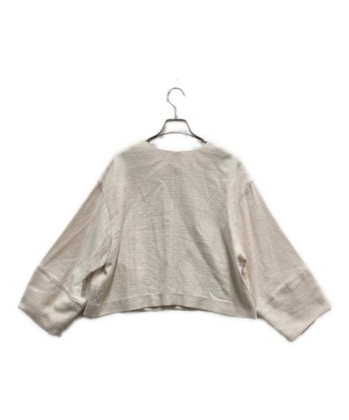 PISANO（ピサーノ）PISANO (ピサーノ) 金釦ツイードジャケット アイボリー サイズ:LL 未使用品の古着・服飾アイテム