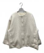 Cara BY KATRIN TOKYOカーラバイカトリントーキョー）の古着「シャギーノーカラージャケット」｜ホワイト