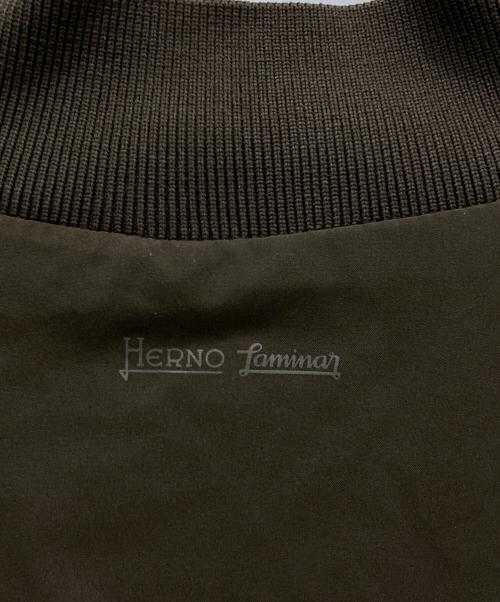 HERNO（ヘルノ）HERNO (ヘルノ) ラミナーゴアウインドストッパーボマージャケット カーキ サイズ:44の古着・服飾アイテム