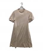 emmi PLAXエミ）の古着「袖ボリュームカットソーワンピース」｜ベージュ