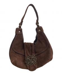 DOLCE & GABBANA（ドルチェ＆ガッバーナ）の古着「スエードワンショルダーバッグ」｜ブラウン